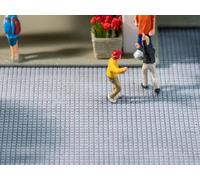 FALLER Feuille de décor en relief trottoir pavé 300 x 120 mm - N 1/160 - FALLER