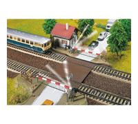 Faller H0 120174 - Passage À Niveau Avec Maison De Garde Barrière Kit Neuf