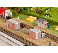 Modélisme ferroviaire HO : 3 stations de transformateur Brique Faller