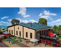 Modélisme Ferroviaire Ho : Hangar À Locomotives Avec Pièces De Commande-Faller