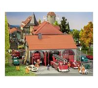 Faller Modélisme Caserne de pompiers 130162 – gris et orange – 172×148×108 mm – HO
