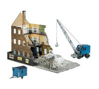 Faller - Modélisme ville et campagne HO - Maison en démolition avec excavateur de démolition