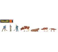 Faller H0 151673 Agriculteurs et vaches - NEUF + emballage d'origine