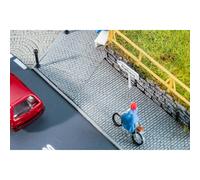 FALLER Feuille de décor en relief trottoir pavé 300 x 120 mm - HO 1/87 - FALLER