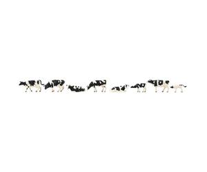 Faller H0 Vaches, tressée en Noir Peint, Debout, allongé