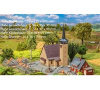 FALLER N 239004 Dorfset 5-teilig Eglise Fontaine Maison Serre Neuf Emballage