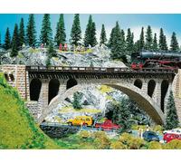 FALLER Pont en arc de pierre, 1 voie - HO 1/87 - FALLER 120533