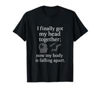 Falling Apart Serif Citation Graphic Head Body Puzzle T-Shirt
