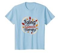 Falling for Speech Therapy - Cadeau sur Le thème de l'automne T-Shirt, Enfant, Bleu Céleste, 6 Ans