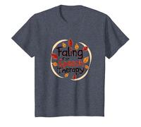 Falling for Speech Therapy - Cadeau sur Le thème de l'automne T-Shirt, Enfant, Bleu Chiné, 4 Ans