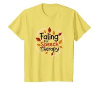 Falling for Speech Therapy - Cadeau sur Le thème de l'automne T-Shirt, Enfant, Citron, 10 Ans