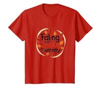 Falling for Speech Therapy - Cadeau sur Le thème de l'automne T-Shirt, Enfant, Rouge, 2 Ans