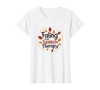 Falling for Speech Therapy - Cadeau sur Le thème de l'automne T-Shirt, Femme, Blanc, XL