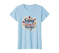 Falling for Speech Therapy - Cadeau sur Le thème de l'automne T-Shirt, Femme, Bleu Céleste, L