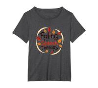 Falling for Speech Therapy - Cadeau sur Le thème de l'automne T-Shirt, Femme Grandes Tailles, Chiné Foncé, 4X