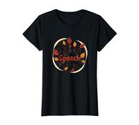 Falling for Speech Therapy - Cadeau sur Le thème de l'automne T-Shirt, Femme, Noir, M