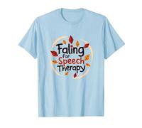 Falling for Speech Therapy - Cadeau sur Le thème de l'automne T-Shirt, Homme, Bleu Céleste, L