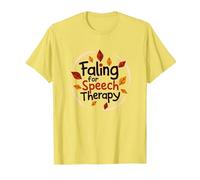 Falling for Speech Therapy - Cadeau sur Le thème de l'automne T-Shirt, Homme, Citron, M