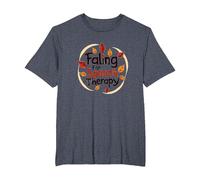 Falling for Speech Therapy - Cadeau sur Le thème de l'automne T-Shirt, Homme Grandes Tailles, Bleu Chiné, 6X Tall