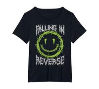 Falling in Reverse Smiley Thorns T-Shirt, Femme Grandes Tailles, Noir, 5X