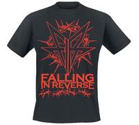 Falling In Reverse Thorns Homme T-Shirt Manches Courtes Noir XL 100% Coton Regular/Coupe Standard