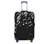 Falling Musical Housses de protection élastiques pour bagages de voyage 45,7 à 81,3 cm, noir, M
