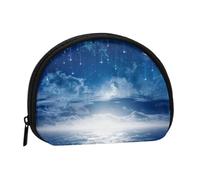 Falling Star Moon Mini porte-monnaie compact zippé pour pièces de monnaie, clés et petits objets