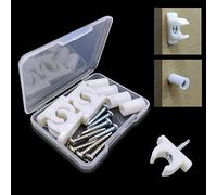 fallingstar Lot de 4 faux clips de placard pour évier - Faux attaches avant universelles pour tiroir/armoire avec mécanisme à pression - Kit de quincaillerie de rechange avec vis (4 blancs)