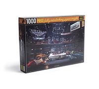 Fallout 1000-Piece Jigsaw Puzzle - Depicting The Chryslus Showroom After All The Hustle and Bustle, Full of automated sentries Guarding The New Chryslus Vehicles (Quite Night)