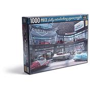 Fallout 1000-Piece Jigsaw Puzzle - Depicting The Chryslus Showroom After All The Hustle and Bustle, Full of automated sentries Guarding The New Chryslus Vehicles (Busy Day)