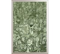 Fallout 4 - Poster - Compilation + cadre interchangeable, Shinsuke® Maxi aluminium argenté, vitre acrylique