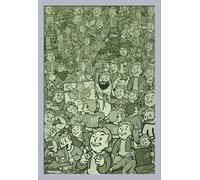 Fallout 4 - Poster - Compilation + cadre interchangeable, Shinsuke® Maxi MDF argenté, vitre acrylique