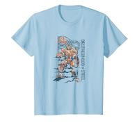 Fallout - Confrérie de l'acier (foncé) T-Shirt, Enfant, Bleu Céleste, 2 Ans