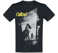 Fallout Dogmeat Homme T-Shirt Manches Courtes Noir L 100% Coton Regular/Coupe Standard