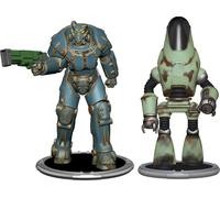 Toynk Fallout X01 Power Armor and Protectron Lot de 2 mini figurines de 7,6 cm pour adultes | Comprend une pièce de griffe mortelle Build-A-Figure