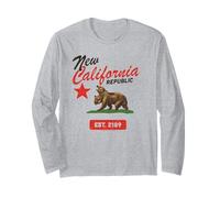 Fallout New California Republic Flag Est 2189 Video Game Manche Longue