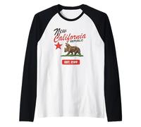 Fallout New California Republic Flag Est 2189 Video Game Manche Raglan