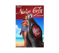 Fallout Nuka Cola Poster classique de jeu vidéo pour salle de jeu, cadeau vintage pour chambre de garçon, décoration murale pour salon, chambre à coucher, 30,5 x 45,7 cm (30 x 45,7 cm)