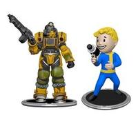 Fallout Excavator and Vault Boy (Gun) Lot de 2 mini figurines de 7,6 cm pour adultes | Comprend une pièce de griffe mortelle Build-A-Figure