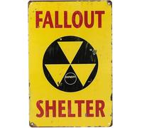 Fallout Shelter, Garage Decor Man Cave Sign Wall Decor Affiche en métal 20,3 x 30,5 cm