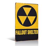 不适用 FALLOUT SHELTER Plaque en métal pour garage Inscription Man Cave Bar Vintage Rétro Cadeau Avertissement