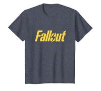 Fallout TV Series Yellow Lightning Logo T-Shirt, Enfant, Bleu Chiné, 4 Ans