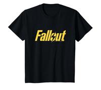 Fallout TV Series Yellow Lightning Logo T-Shirt, Enfant, Noir, 4 Ans