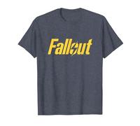 Fallout TV Series Yellow Lightning Logo T-Shirt, Homme, Bleu Chiné, 5XL
