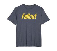 Fallout TV Series Yellow Lightning Logo T-Shirt, Homme Grandes Tailles, Bleu Chiné, 4X Tall