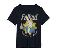 Fallout Video Game Prepare for The Future Vault Boy T-Shirt, Femme Grandes Tailles, Noir, 3X