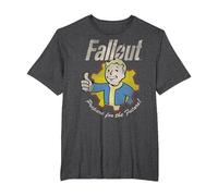 Fallout Video Game Prepare for The Future Vault Boy T-Shirt, Homme Grandes Tailles, Chiné Foncé, 3X Tall