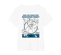 Fallout Video Game Vault Boy Taken Your Medication Today? T-Shirt, Femme Grandes Tailles, Blanc, 3X