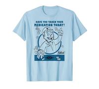 Fallout Video Game Vault Boy Taken Your Medication Today? T-Shirt, Homme, Bleu Céleste, S