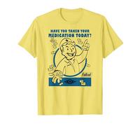 Fallout Video Game Vault Boy Taken Your Medication Today? T-Shirt, Homme, Citron, L